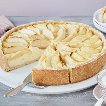 Jablečný koláč s tvarohem