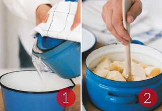 škubánky - příprava brambor