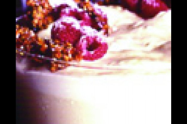 Trifle s malinovým sorbetem
