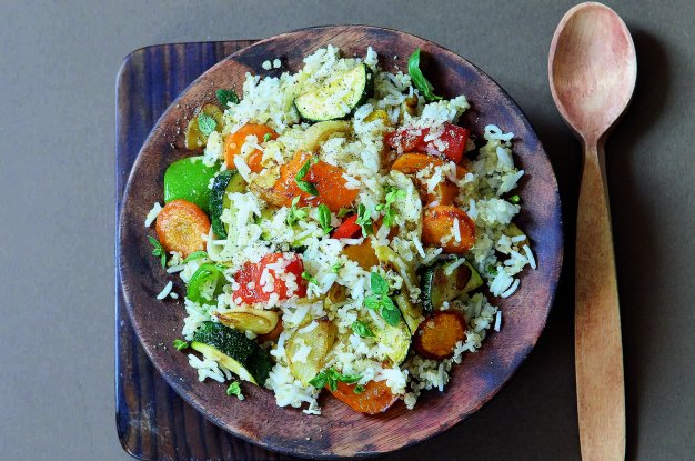 Rizoto s quinoou a pečenou zeleninou