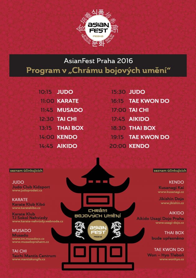 asianfest program v chrámu bojových umění