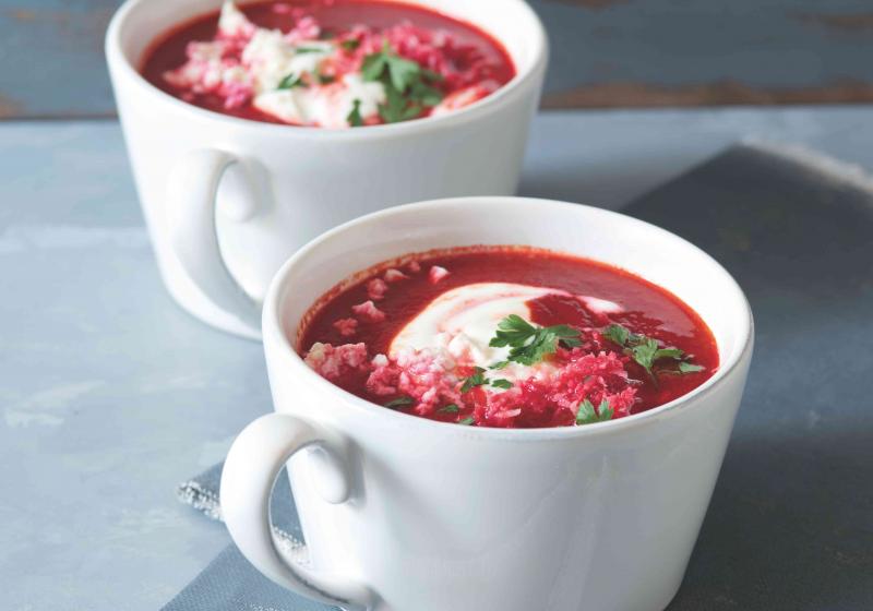 Červenořepná polévka s rajčaty