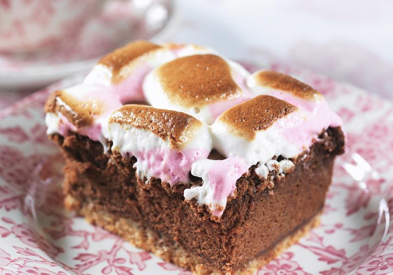 Čokoládový koláč s marshmallows