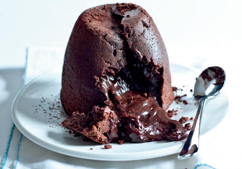 Horký čokoládový dortík