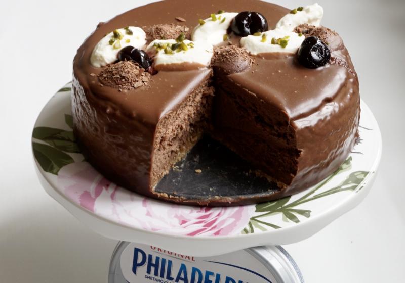 Levandulovo-čokoládový cheesecake