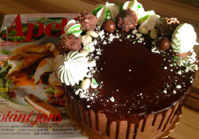 čokoládový dort s visnemi