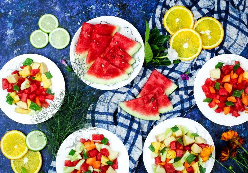 ovocný salát s vodním melounem