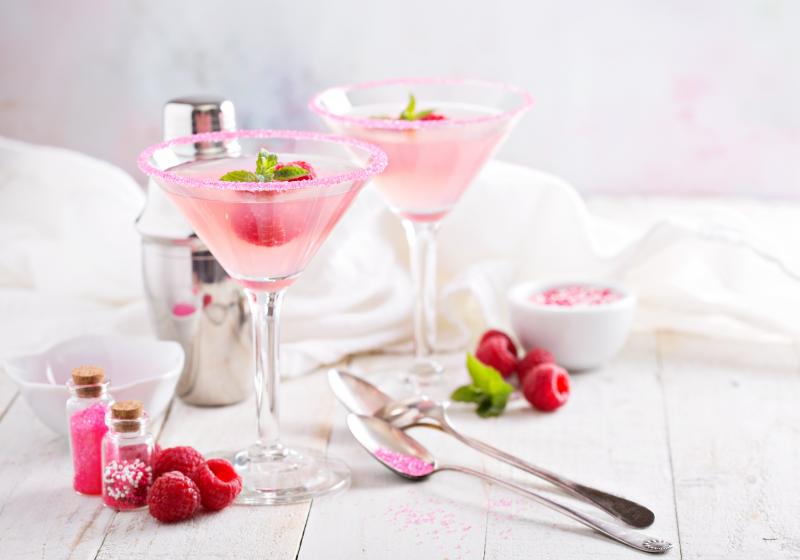 růžový koktejl