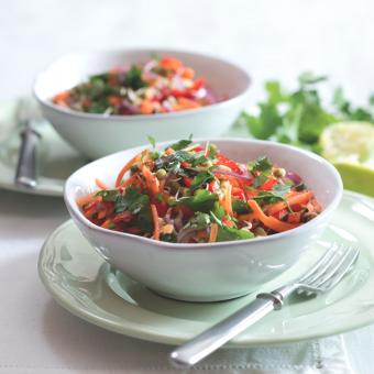 Asijský salát s mrkví a paprikou