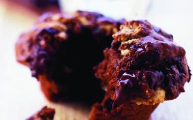 Muffiny s trojí čokoládou