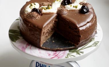 Levandulovo-čokoládový cheesecake